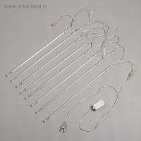 Гирлянда &laquo;Сосульки&raquo; 2.4 &times; 0.5 м, IP44, прозрачная нить, 96 LED, свечение мульти с эффектом стекания, 12 В