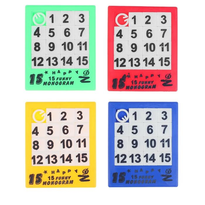 Головоломка-пятнашка &laquo;Собери цифры&raquo;, цвета МИКС