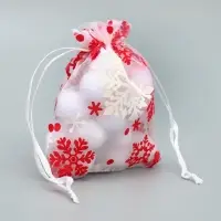 Мешочек подарочный органза &laquo;Снежная история&raquo;, 10 х 12 см +/- 1.5 см