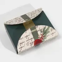 Коробка новогодняя складная &laquo;Новогодняя посылка&raquo;, 22 х 15 х 6 см, Новый год