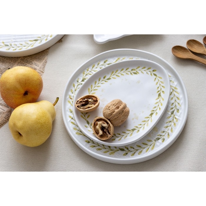 Тарелка керамическая &laquo;Летний день&raquo;, 21.2 см, цвет белый