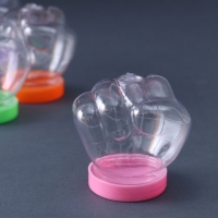 Баночка для скрапбукинга пластик "Кулак" 50 мл  набор 6 шт 5,5х4,7х5,5 см