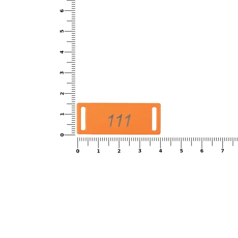 Шильдик металлический Kova, оранжевый неон