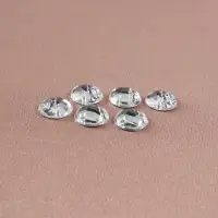 Стразы пришивные &laquo;Шатон&raquo;, круглые, из органического стекла, d=8 мм, 50 шт., белые