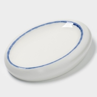 Блюдо овальное Blue Lagoon Magistro 21&times;14.4&times;3.5 см, белое, синий