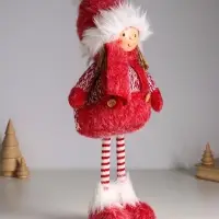 Кукла интерьерная "Малышка в бело-красном наряде" 20х11х43 см