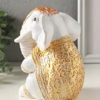 Фигурка гипс &laquo;Слон Индийски&raquo;, 15&times;12&times;11 см, серый с росписью