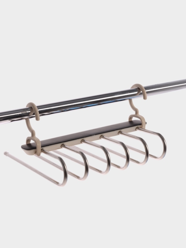 Вешалка для брюк многоуровневая, трансформер 31,5х31х6 см, 6 уровней, цвет черный