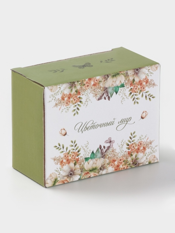 Салфетница Доляна "Цветы" цвет белый  9,5х4,3х7см