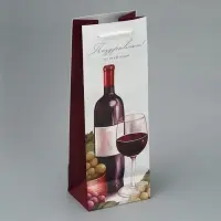 Пакет подарочный под бутылку, упаковка, &laquo;От всей души&raquo;, 36 х 13 х 10 см