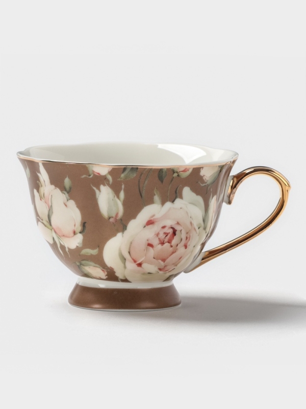 Чайная пара 220 мл WY  "Pink O'hara", бежевый