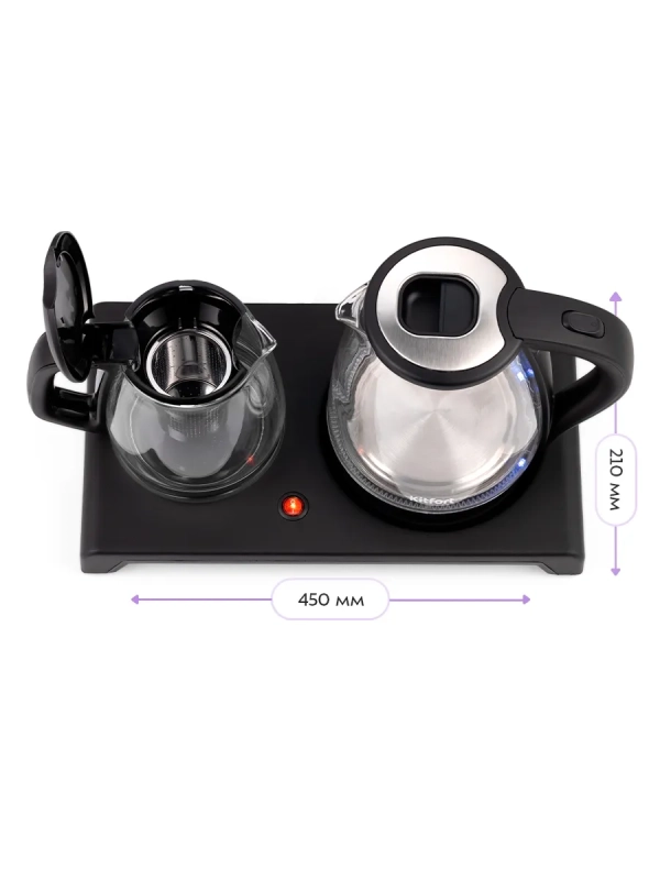 Чайный набор чайник электрический КТ-6179 - 2 л