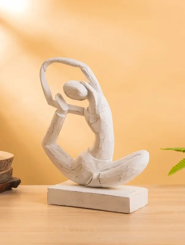 Сувенир "Йога" дерево 25х10х35 см, цв. белый