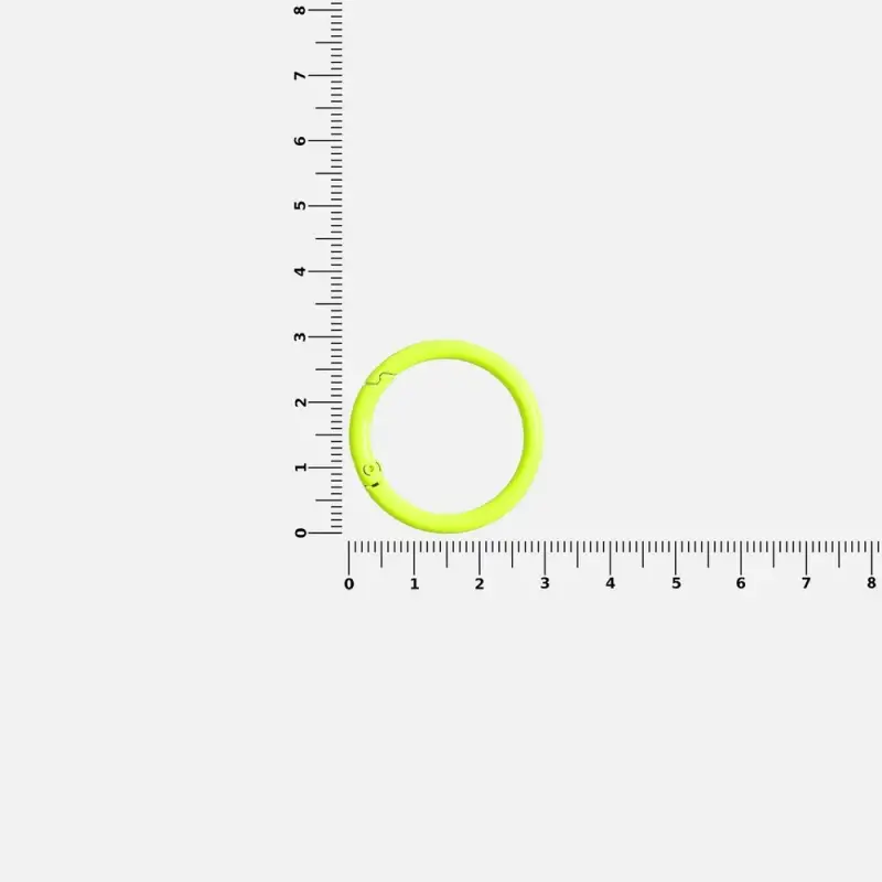 Карабин-кольцо Claus, L, желтый неон