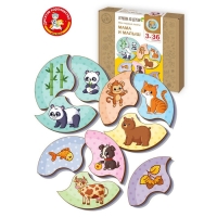 Пазлы из дерева &laquo;Мои первые пазлы. Мама и малыш&raquo;, 36 эл.