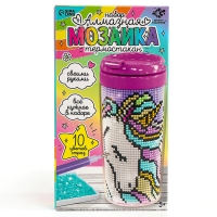 Алмазная мозаика на термостакане &laquo;Единорог&raquo;