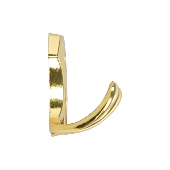 Крючок мебельный ТУНДРА TKd=007, двухрожковый, золото