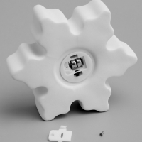 Светодиодная фигура "Снежинка" 13.2х11.6х4 см, 1 LED, LR44x3(в компл.), свечение тёплое белое