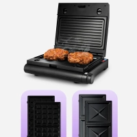 Электрогриль КТ-1632 двусторонний гриль электрический 1000Вт