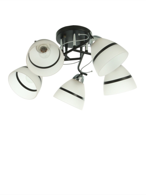 Люстра "Лайма" 5хЕ27 40Вт черно-хромовый 55х55х24 см