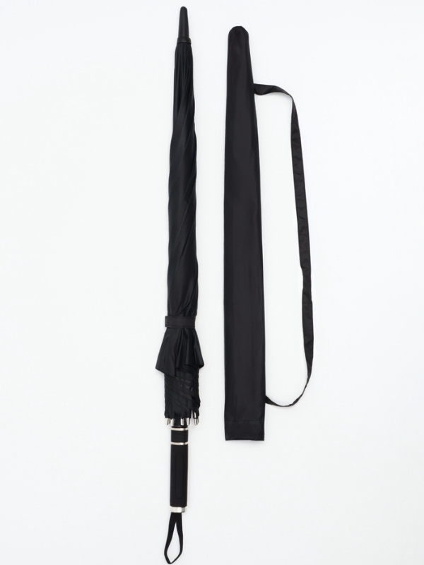 Зонт - трость полуавтоматический &laquo;Однотонный&raquo;, 8 спиц, R = 60/70 см, цвет чёрный