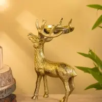 Подсвечник "Сохатый" 15,5х9х22,5 см, алюминий, золотой