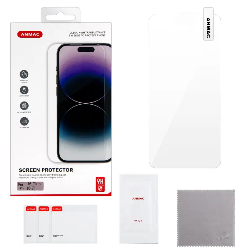 Защитное стекло iPh 16 Plus (6.7) 2.5D Clear ANMAC Арт.1137511