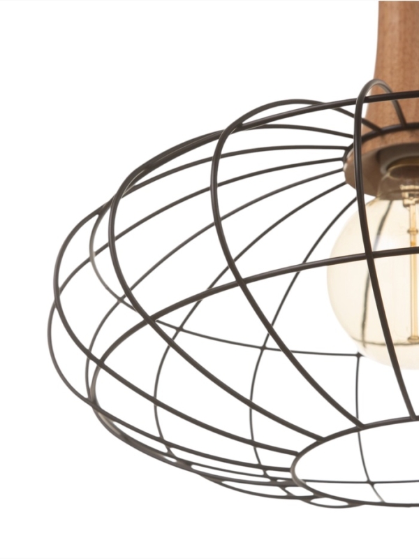 Светильник "Чикаго" 1х40Вт Е27 черный/коричневый 39х39х35(135)см