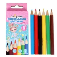 Карандаши цветные 6 цветов МИНИ, Calligrata &laquo;Принцесса&raquo;