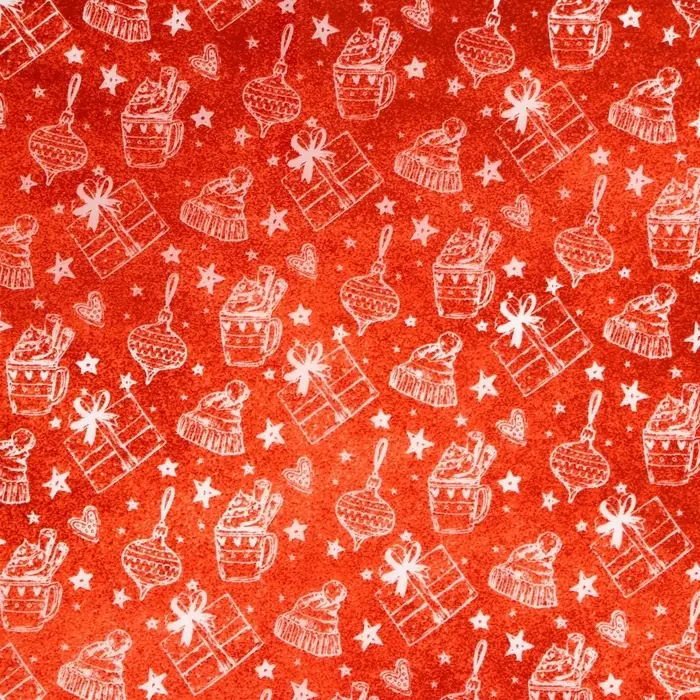 Бумага упаковочная тишью, новогодняя упаковка &laquo;Подарки&raquo;, 50&times;66 см