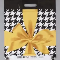 Пакет "Бант, полиэтиленовый с вырубной ручкой 38х47 см, 60 мкм