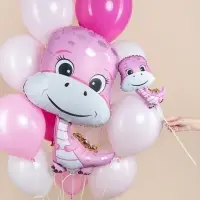 Воздушный шар фольгированный 15" &laquo;Динозаврик девочка&raquo;, 5 шт.