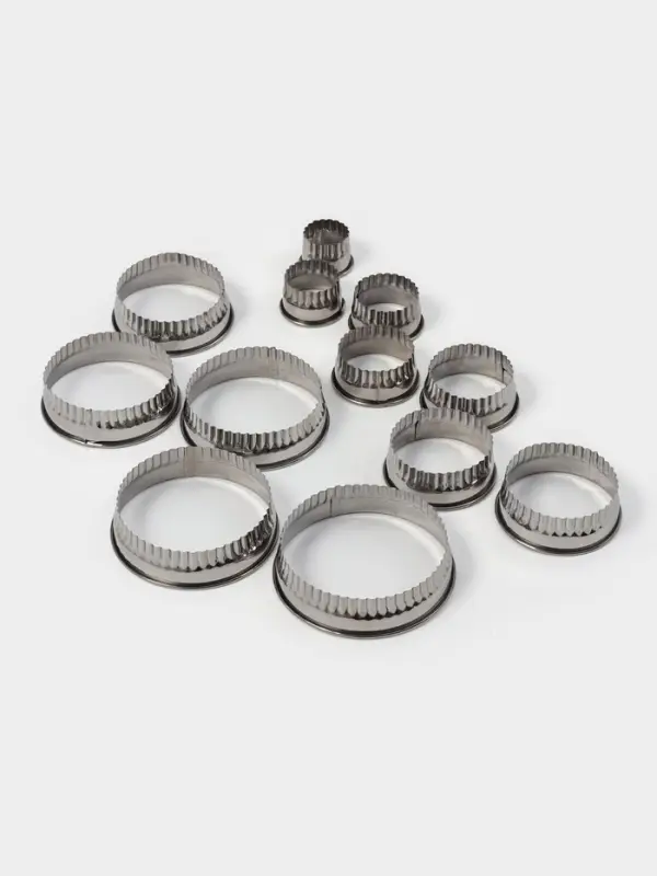 Набор форм для вырезания "Волна" 12 шт, d 3,5-10,5 см, h 3 см