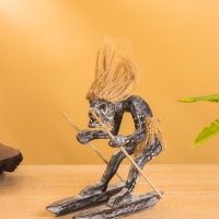 Сувенир &laquo;Абориген лыжник&raquo;, 13&times;13&times;6.5 см, дерево