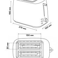 Тостер кухонный электрический для хлеба SC-TM11032