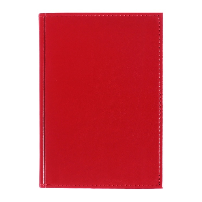 Ежедневник недатированный А5, 160 листов "Небраска", перфорация углов, красный