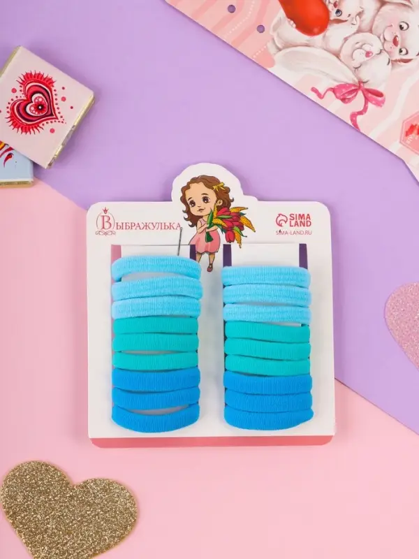 Резинки для волос &laquo;Аделия&raquo;, набор 18 шт., мечты, 3 см, МИКС