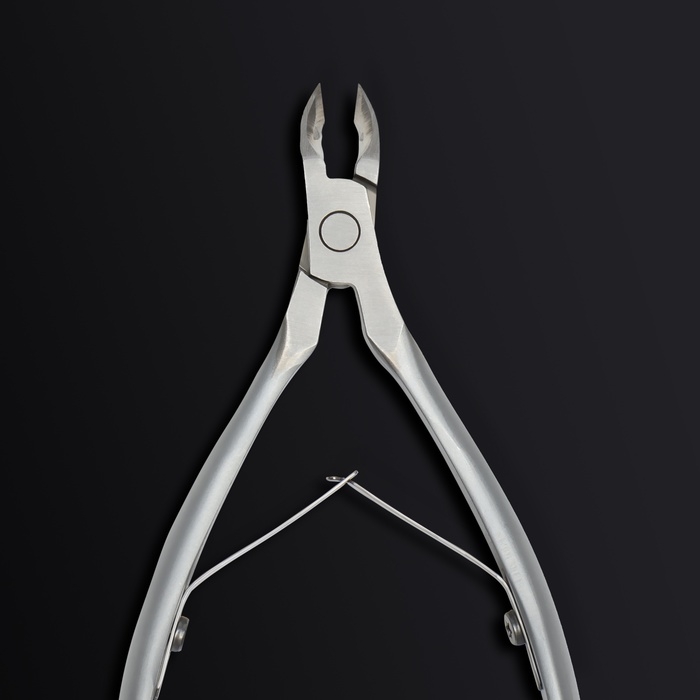 Кусачки маникюрные для кутикулы &laquo;Premium satin&raquo;, матовые, двойная пружина, 12 см, длина лезвия - 6 мм, цвет серебристый