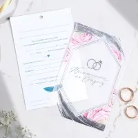 Приглашение на свадьбу: с конвертом &laquo;Нежность&raquo;, 10 х 15 см.