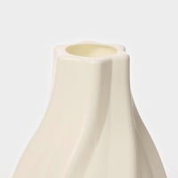 Ваза для цветов, пластик, 13.5&times;13.5&times;25 см, белый