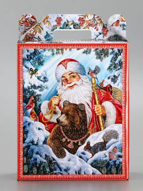 Подарочная новогодняя коробка &laquo;Зимняя сказка&raquo;, для сладких подарков, 16.8&times;7&times;25 см