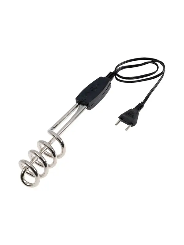 Электрокипятильник LEK 12, 1000 Вт, спираль пружина, 25&times;4.5 см, 220 В, чёрный