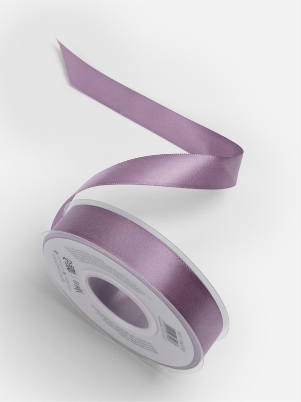 Лента атласная двухсторонняя №0434 20мм*25&plusmn;1м сиреневый TR