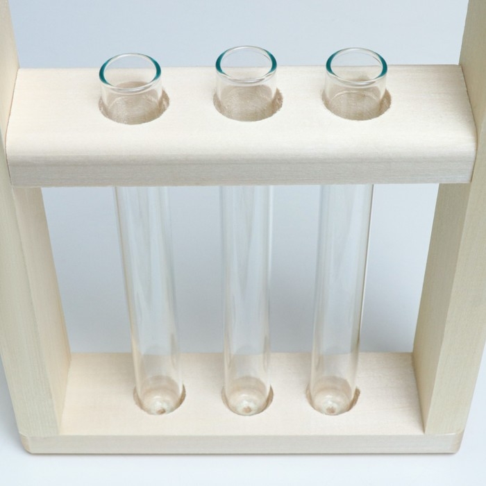 Кашпо деревянное 46&times;15&times;4 см с 3 колбами 15 см "Рамка Экстра", ручка Дарим Красиво