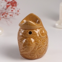 Аромалампа керамика "Ушастая сова" тёмный беж 6,5х11х10,7 см