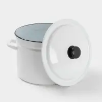 Кастрюля цил.борт. 9 л белая (без декора)