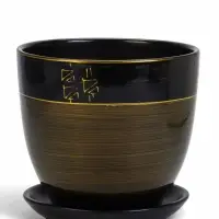 Набор горшков цветочный поддоном 4 шт 0,4 / 1 / 2,5 / 5 л керамика, Мираж