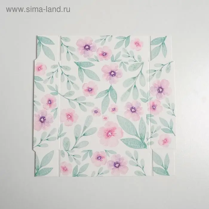 Кондитерская упаковка, коробка для макарун с пластиковой крышкой, &laquo;Весенний подарок&raquo;, 12 х 12 х 3.5 см