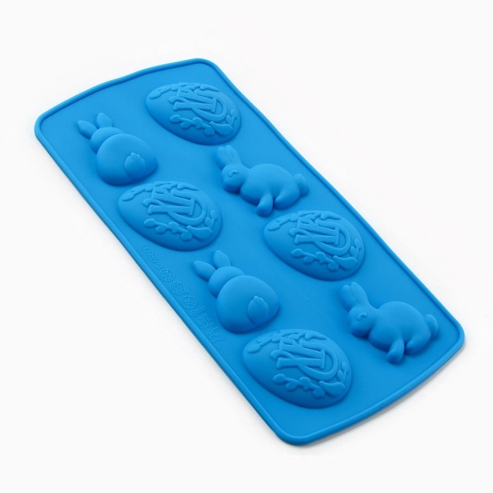 Силиконовая форма для выпечки на Пасху &laquo;Зайки&raquo;, 10.6 х 20.7 см