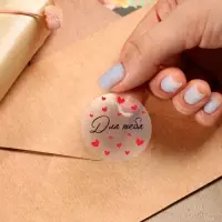 Наклейки для подарков и цветов &laquo;С любовью&raquo;, винил, 9.3 х 16 см